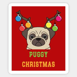 Puggy Christmas Sticker